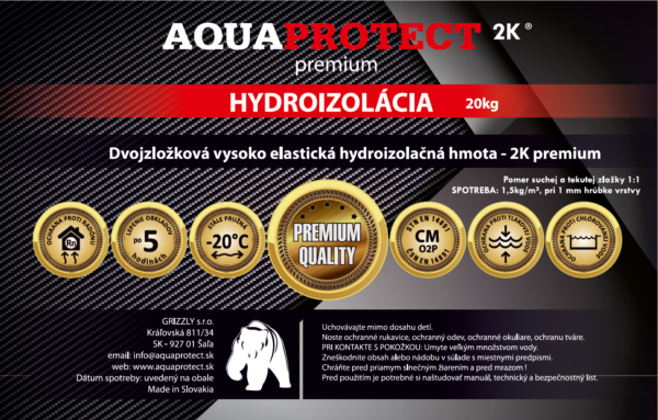 Aquaprotect 2K - Ideális védelem a talajnedvesség és nyomás alatt lévő víz ellen. Grizzly
